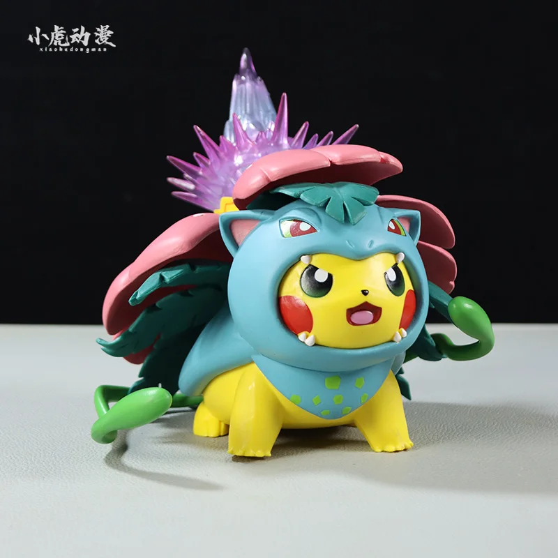 17-センチメートルポケモンフィギュアピカチュウ-cos-フシギダネモデル人形グッズおもちゃギフト漫画かわいい置物像アニメフィギュアおもちゃギフト