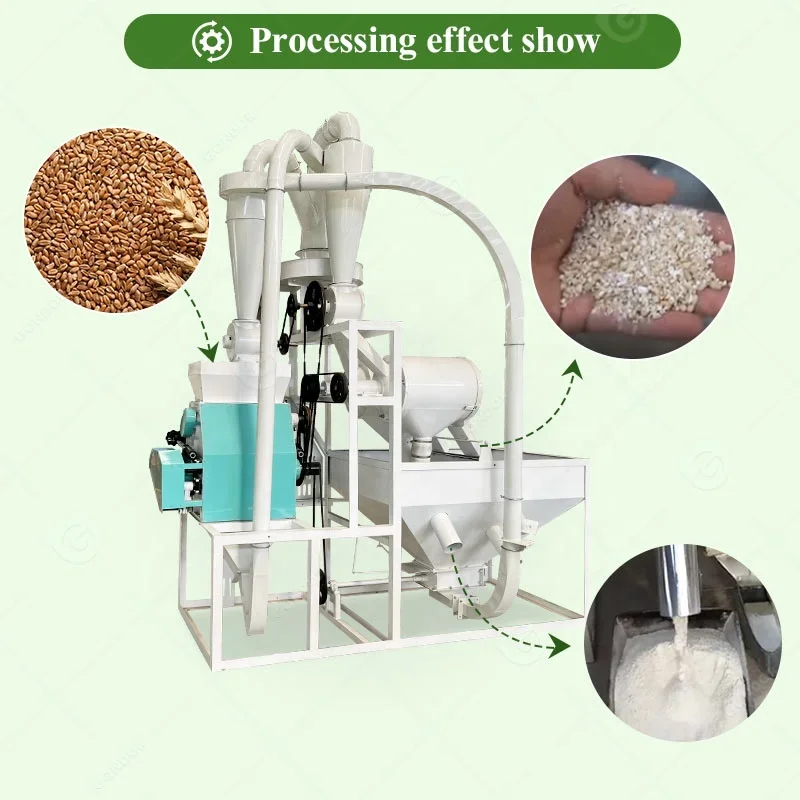 10 Tpd المكسرات التجارية الكسافا القمح الذرة مطحنة دقيق الذرة عملية طاحونة ميلر آلة طحن لسيبيري Semolina