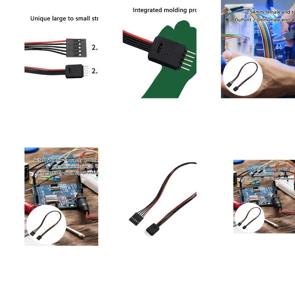 

R53C Quality 4P Cable 2.54mm To 2.0mm Terminals Breadboard Jumper Wire 30cm