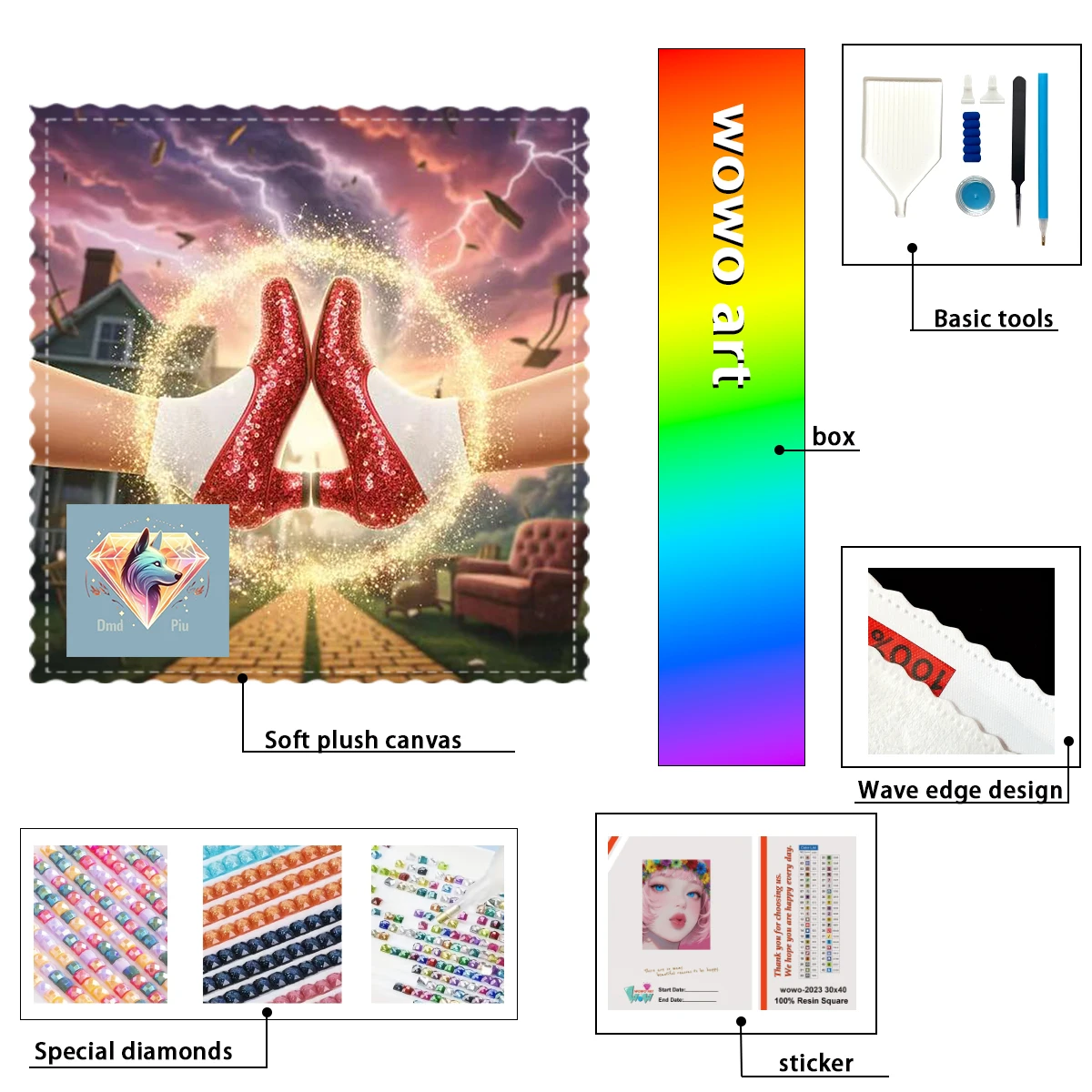 

【Piu Diamond Art】Mis Chapines Rubi Crystal AB Rhinestone FD Rhinestone Perfect Resin Diamond