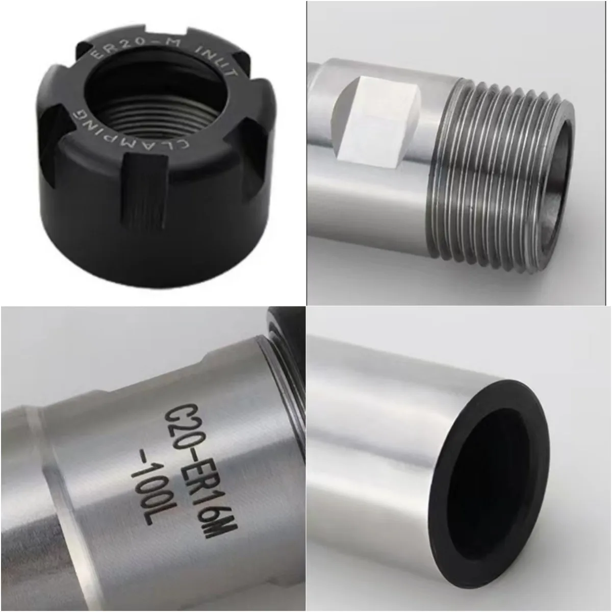 Imagem -03 - Ouio er Extensão Rod Pinça Chuck Fresagem Cnc Alongar Ferramenta c8 C10 C12 C16 C20 C25 C32 C40 Er8 Er11 Er16 Er20 Er25 Er32