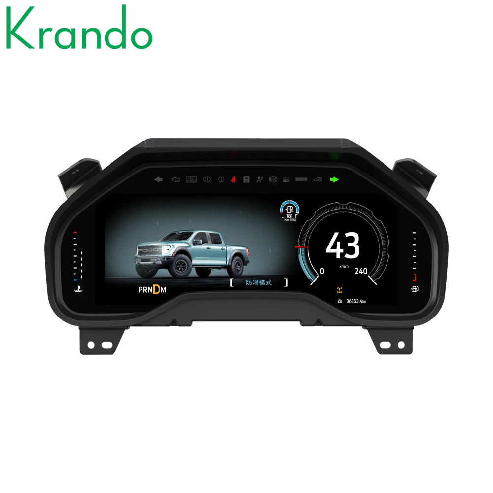 

Krando 12.3" Car LCD Dashboard For Ford Raptor F150 2015-2020 Speedometer Digital Instrument Cluster Panel Cockpit Voor