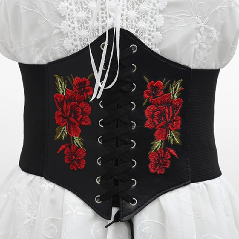 Push Up Belt Waist Cincher Belt Shapewear Corset Tops Embroidery To Wear Out