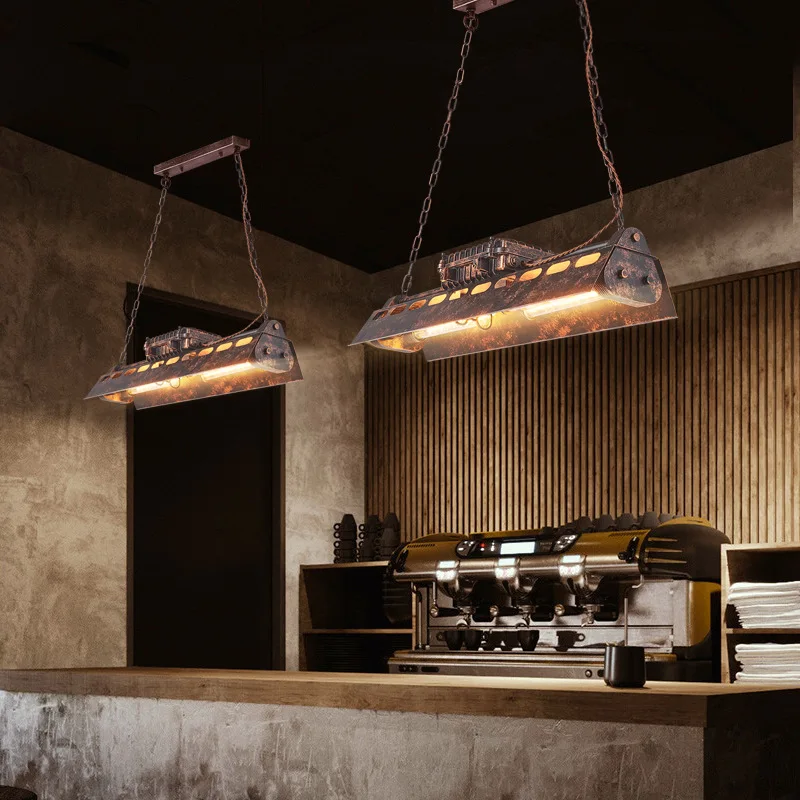 Industrial Style Chandelier Creative Personality Loft Retro Restaurant Bar Coffee Shop American Style Iron Art Pendent Lamp