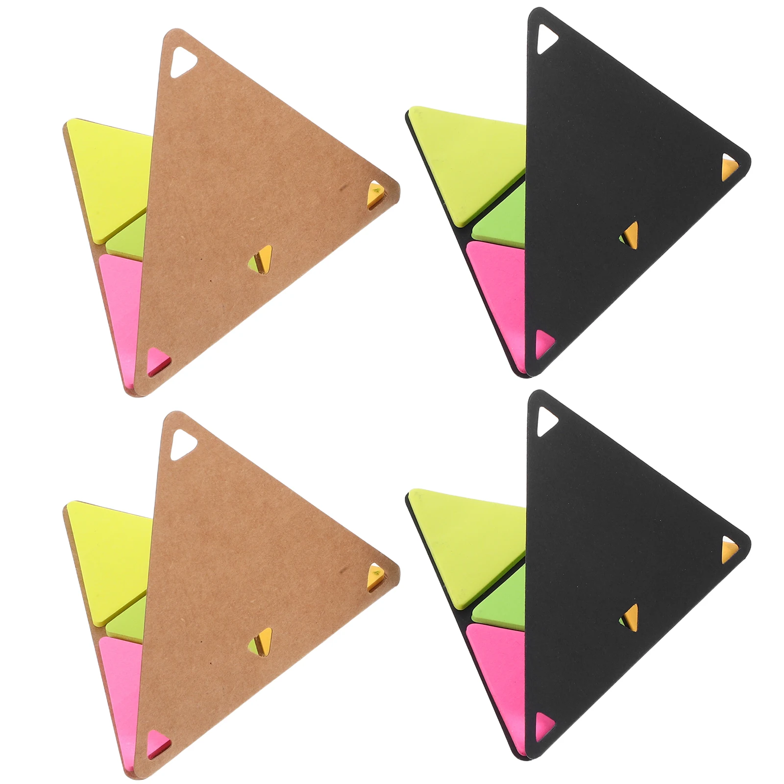 

4 Sets Triangle Notebook Pads Study Supplies Cute Notepads School The Pet Stickers