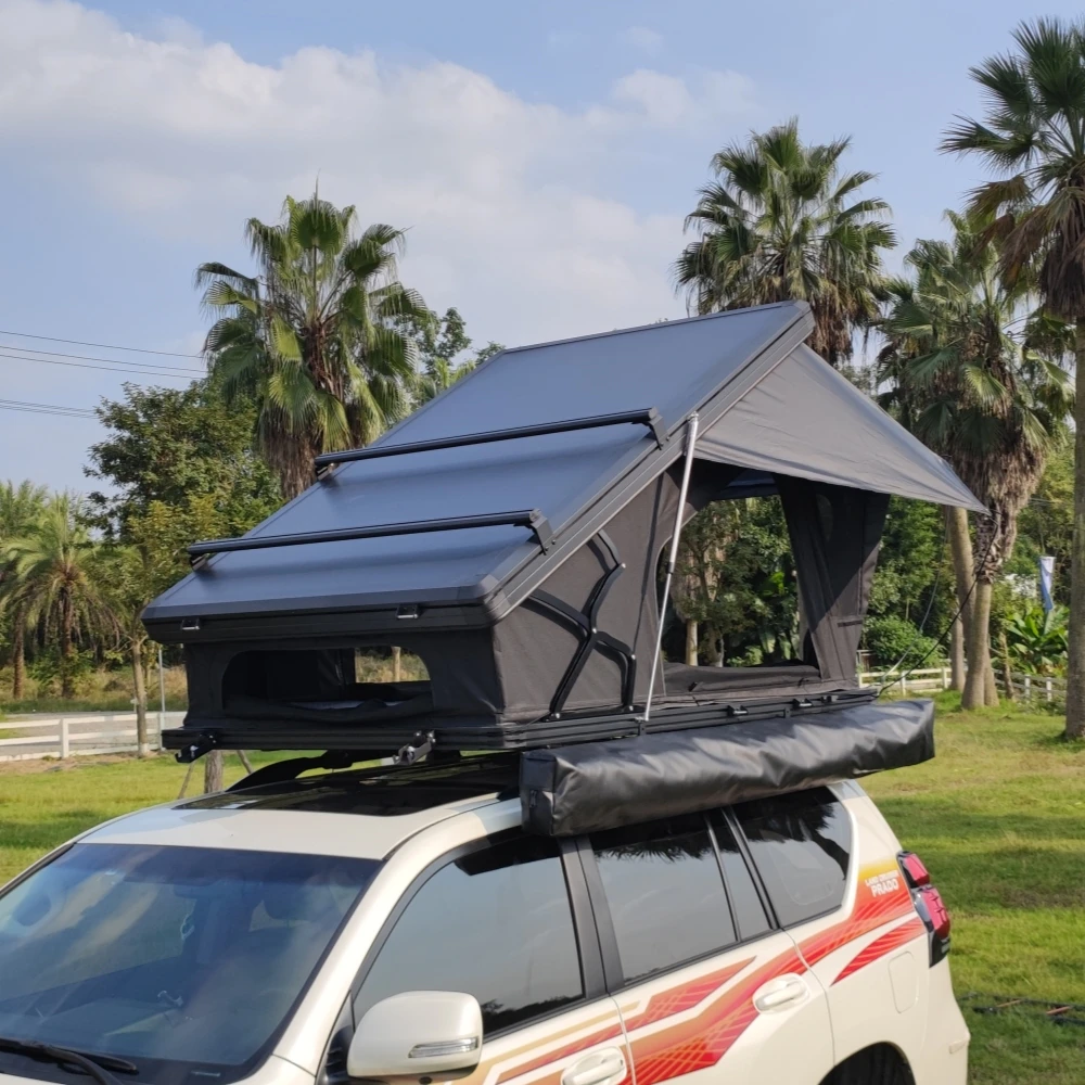 2人用軽量ルーフトップテント アルミ製ハードシェル車用ルーフ - Roof Top Tent Hard Shell 2 Person のレビューと価格