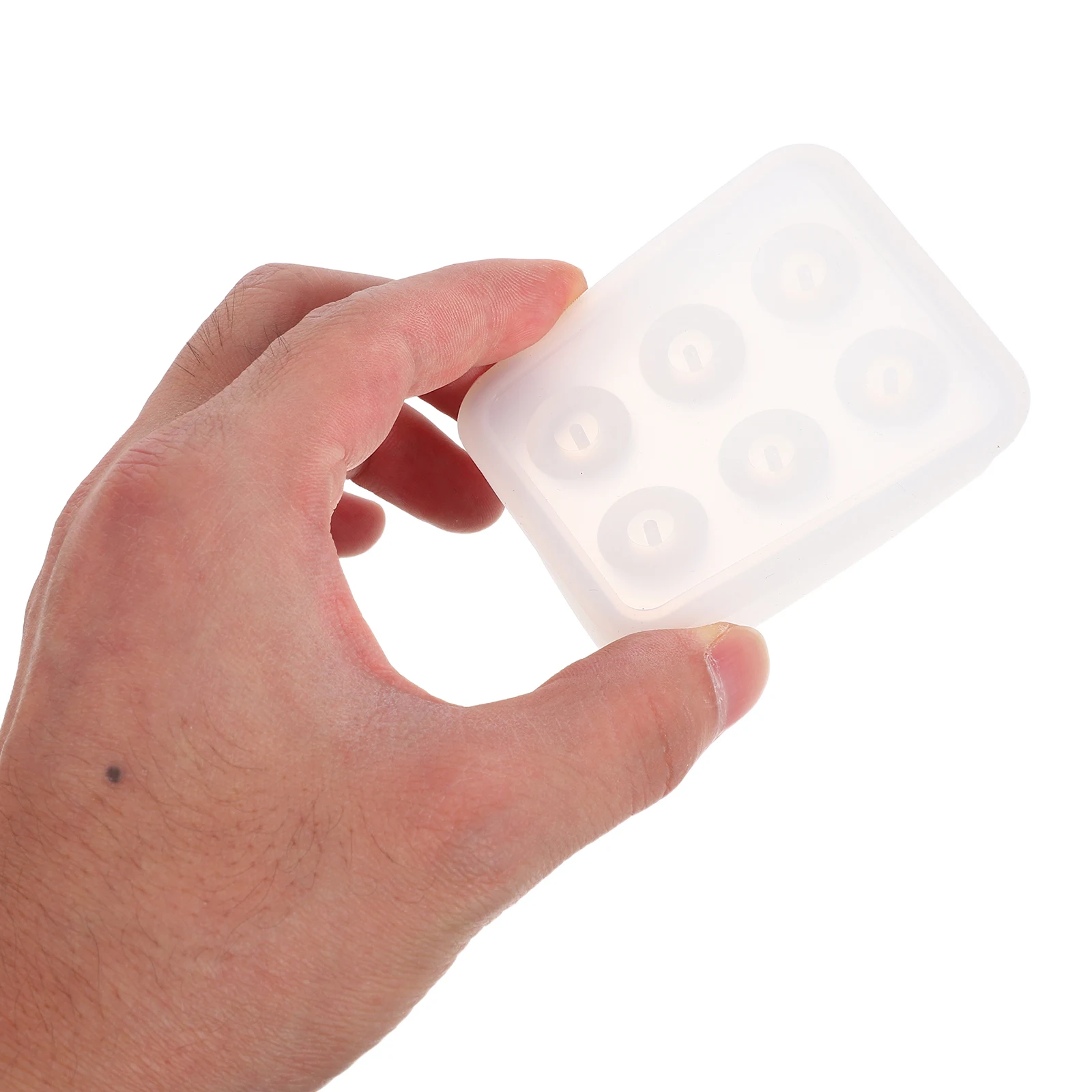 

4Pcs Versatile Silicone Sphere And Square Bead Molds With Holes For Crafting Resin Pendants And Ornaments