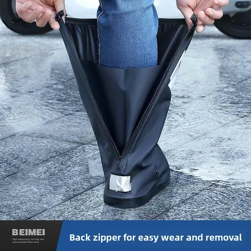 Waterproof Anti-Slip Thiened High-Tube Rain Boot Covers for Men And Women Durable oe Covers for Rainy Days