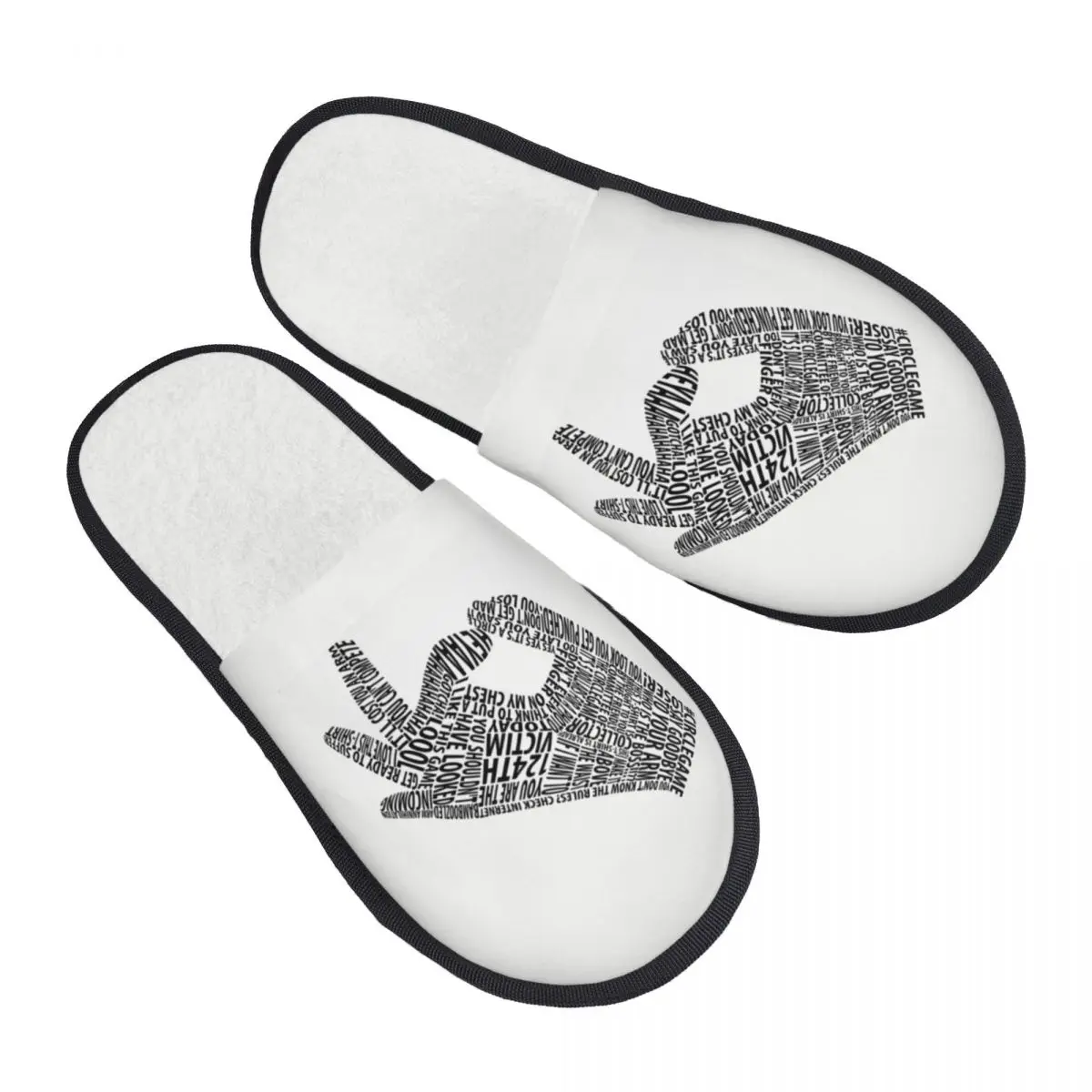 

Custom Circle Game Black Meme Soft Memory Foam House Slippers Women Comfy Warm Anti-Skid Slipper