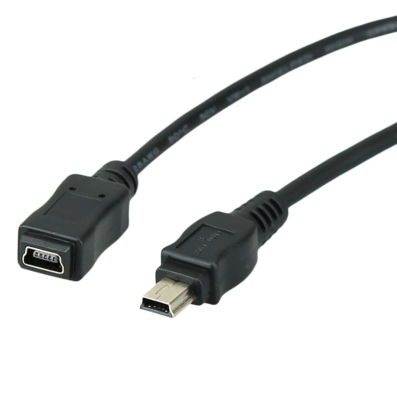 MINI USB 5 Pin Male to Female  Data Sync Charger Extension Cable Applicable to The Car Recorder GPS Navigator