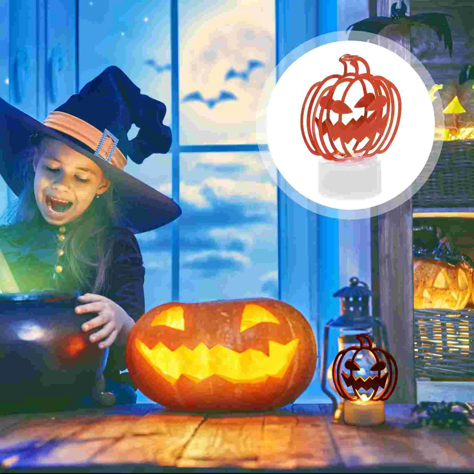 Luce di zucca Decorazione per feste di Halloween Forniture per layout domestico Puntelli Lampada a LED regalo