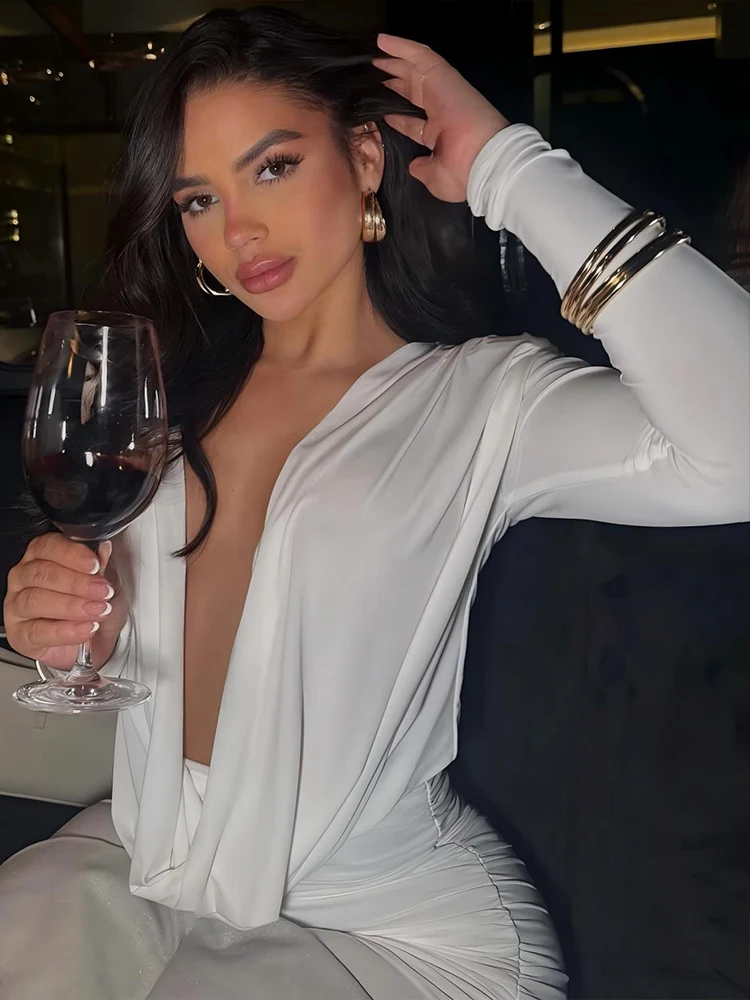 จั๊มสูทแฟชั่นลำลองผู้หญิง สไตล์ใหม่สำหรับฤดูใบไม้ร่วง คอปกทรงสวิง แขนยาว ทรงเข้ารูป ยืดหยุ่นสูง สไตล์เรียบง่ายแบบสตรีท