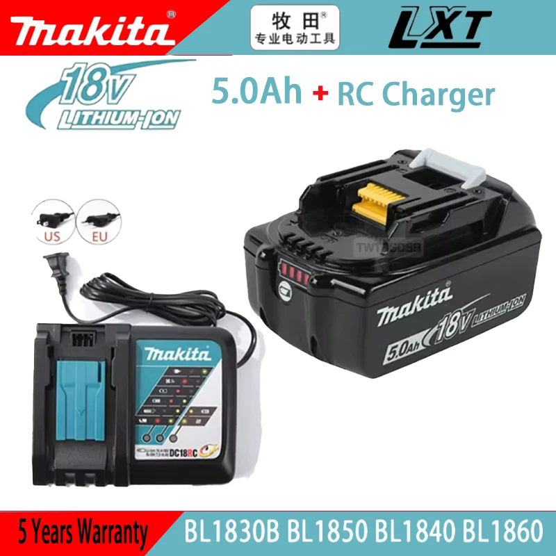 

100% genuine original Makita 18V 3.0Ah/5.0Ah/6Ah/9Ah rechargeable battery, suitable for Makita BL1830 BL1830B BL1840 BL1840B BL1