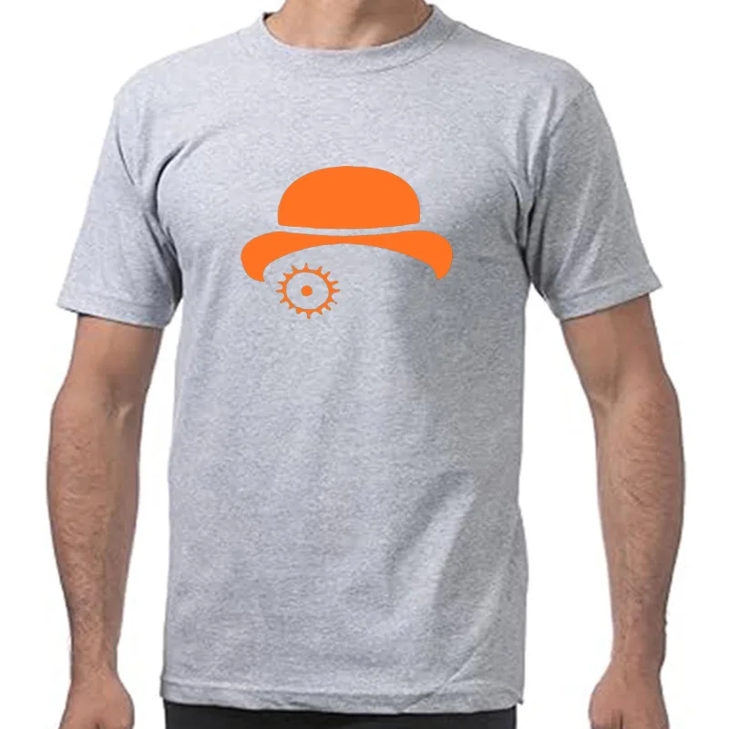 T-Shirt Summer Men Mechanical Orange Film Cotton T Shirt Short Sleeve Funny Printed Mens 2024 Fashion Style Anime Clothes Manga