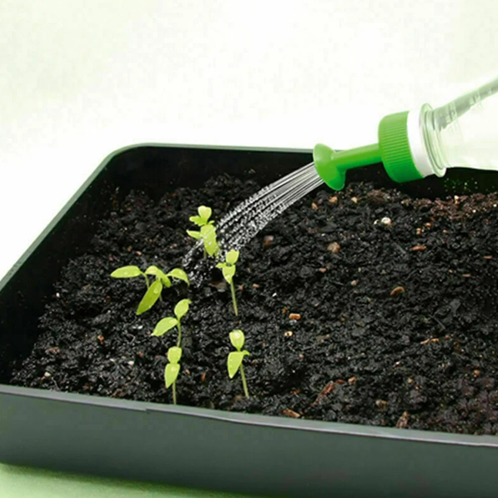 4 Pack of Garden Bottle Top Sprinkler Nozzles Fits Standard Bottles from 300ml to 3 Litre for Efficient Watering
