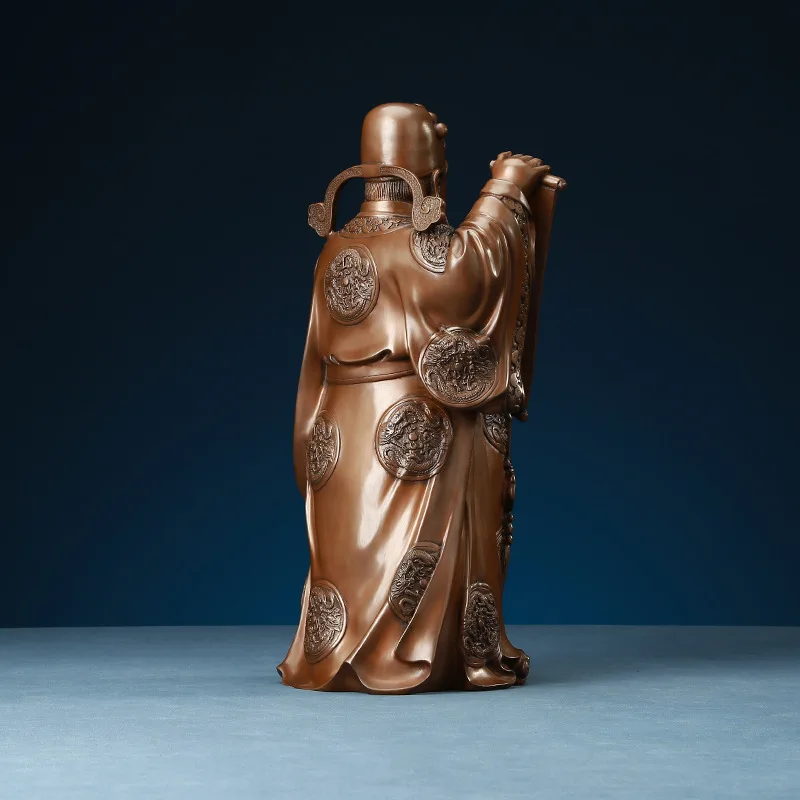 Copper text God of Wealth ornament Caibo Xingjun home office decoration