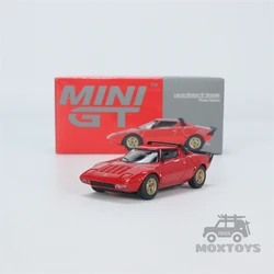 MINI GT 1:64 Lancia Stratos HF Stradale Rosso Arancio LHD Diecast Model Car