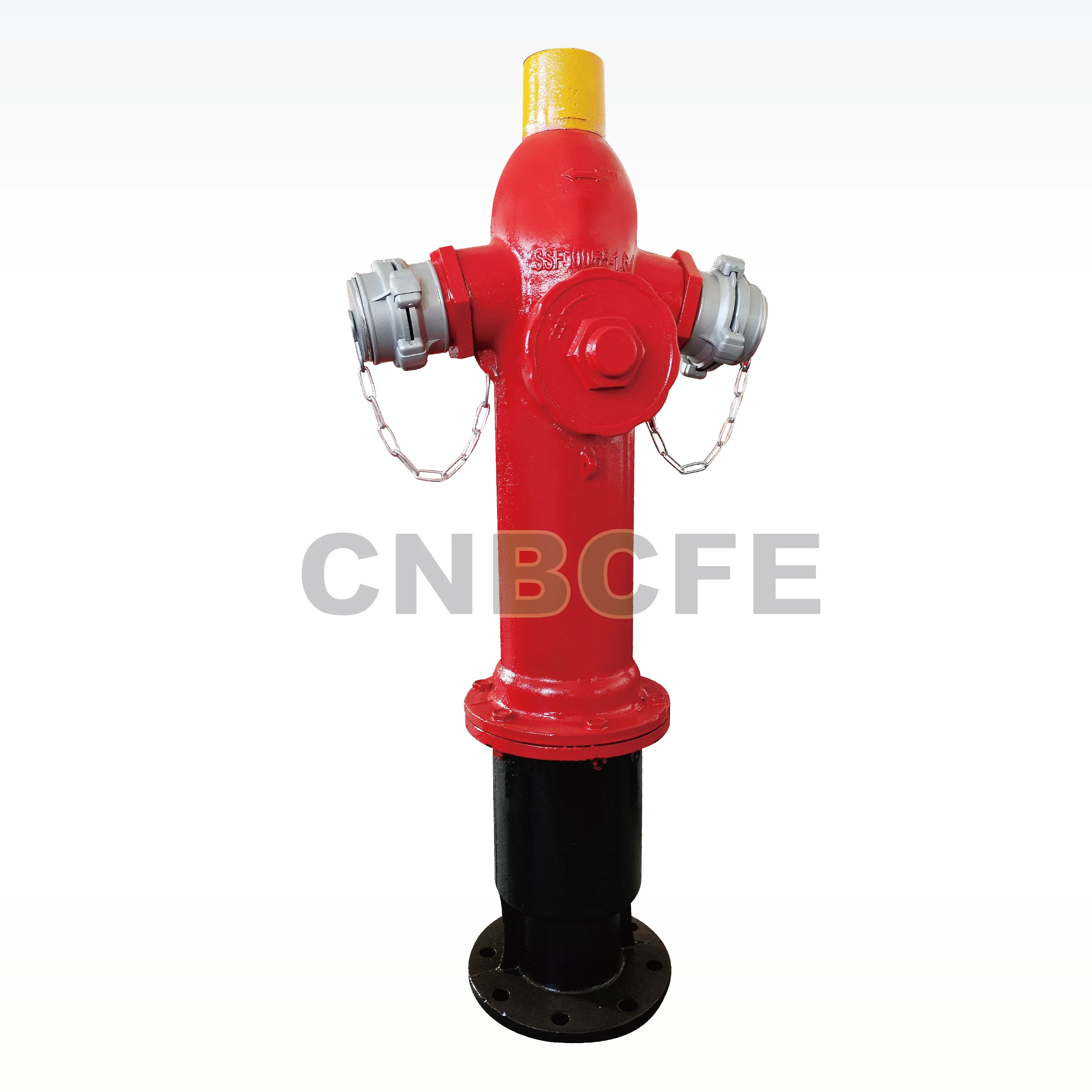 CNBCFE Ductile Iron Three Way Outdoor Pillar Fire Hydrant BS Standard 1.6MPa Ground Fire Hydrant for Firefighting System