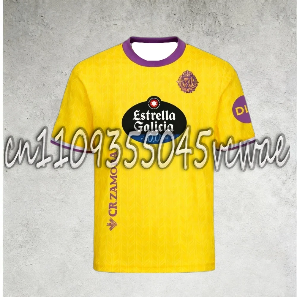 

Футбольные майки Реал Валладолид (домашняя и выездная), 3D-печать, короткий рукав, спортивная футболка, для взрослых и детей