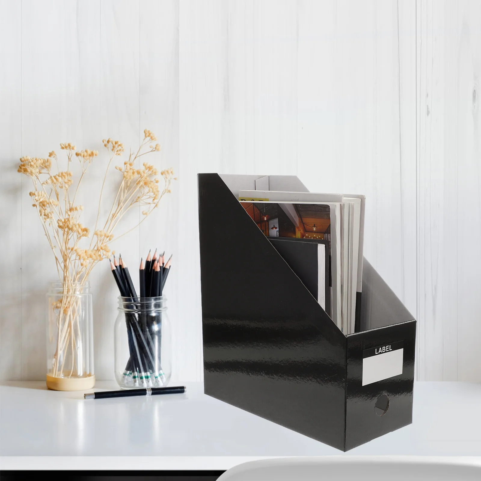 3pcs File Storage Box Colored Book Stand Rack For Desk Organizer Folder Holder Magazine File Cabinet Box Office Supplies