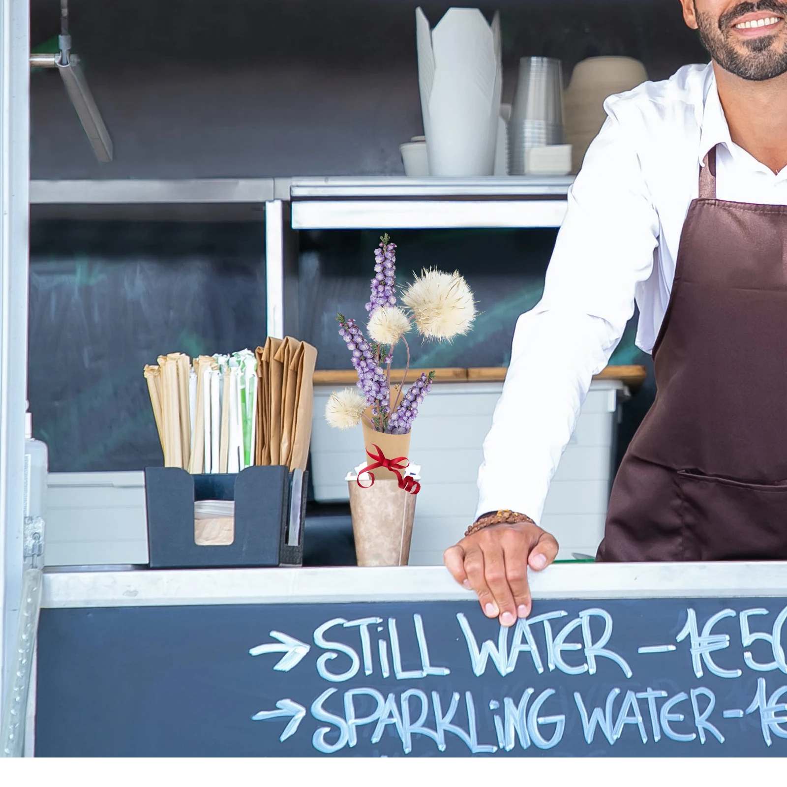 

50pcs Paper Cones Kraft Food Cones For Ice Cream Candy Flower Dessert Packaging Party Wedding Event Catering Supplies