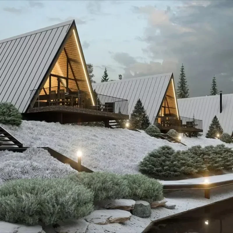 Modern Triangular Container House Steel Structure Prefab Home Customizable Design for Residential & Commercial Use Hot