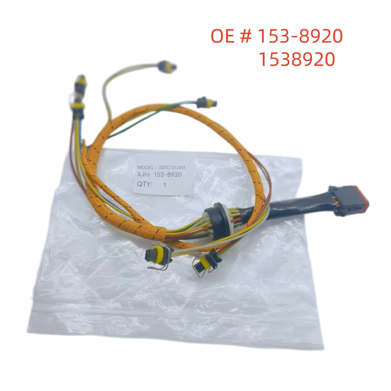 153-8920 1538920 Fuel Injector Wiring Harness 3126 3126B Engine Wire Cable For Caterpillar 325C E325C 3126B Excavator