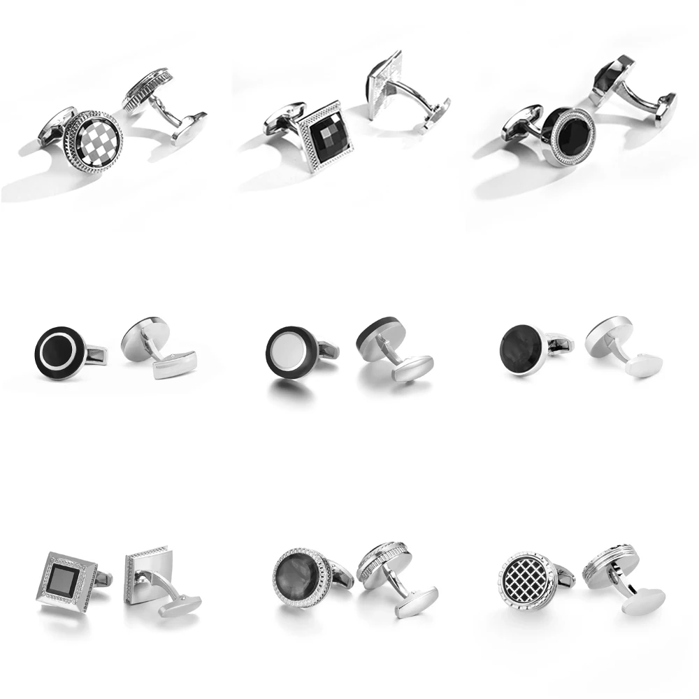 Man Shirt Cufflinks Fashion Copper Cufflinks For Mens Luxury Wedding Guests Gifts Round Square Fashion Jewelry As Suit Accessory