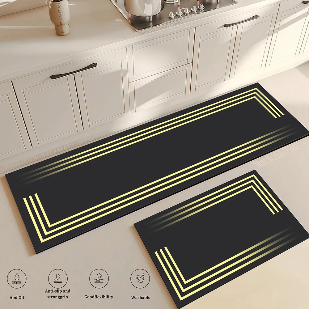 Modern Kitchen Mat House Entrance Doormat Home Living Room Bedroom Tatami Floor Decor Carpet Bath Hallway Door Non-Slip Foot Rug