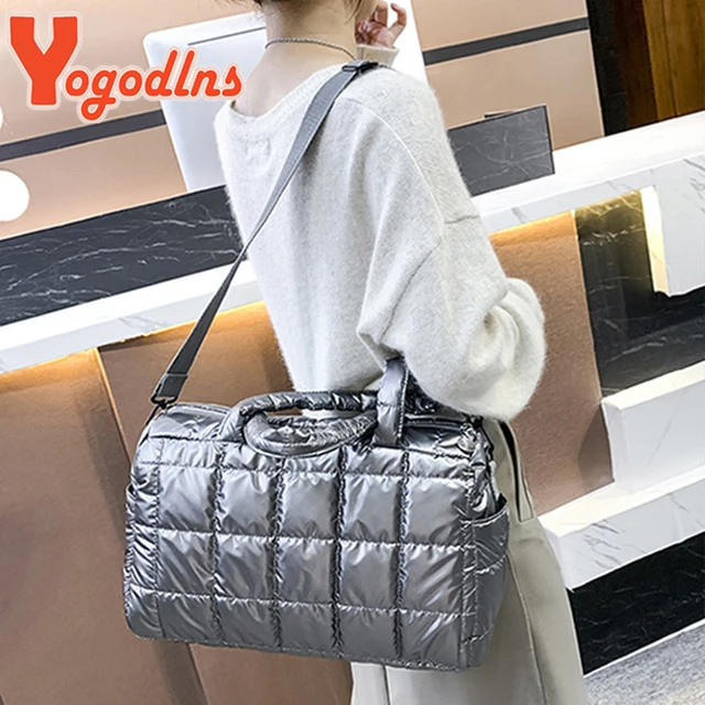 Yogodlns luksusowa przestrzeń wyściełana bawełniana torebka torba na ramię o dużej pojemności wodoodporna torba nylonowa podróżna torba typu crossbody torebka Bolsa