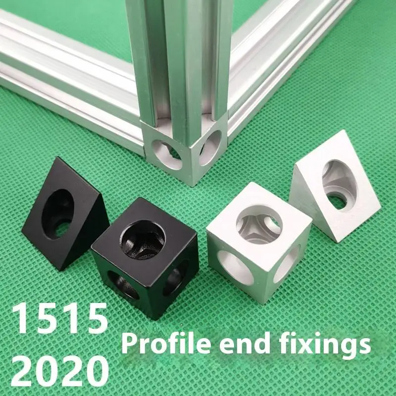 

4PCS 2020 Aluminum Alloy Corner Code Fixed Square Nut 3D Printer Accessories Triangular Aluminum Blocks Corner Piece Connector