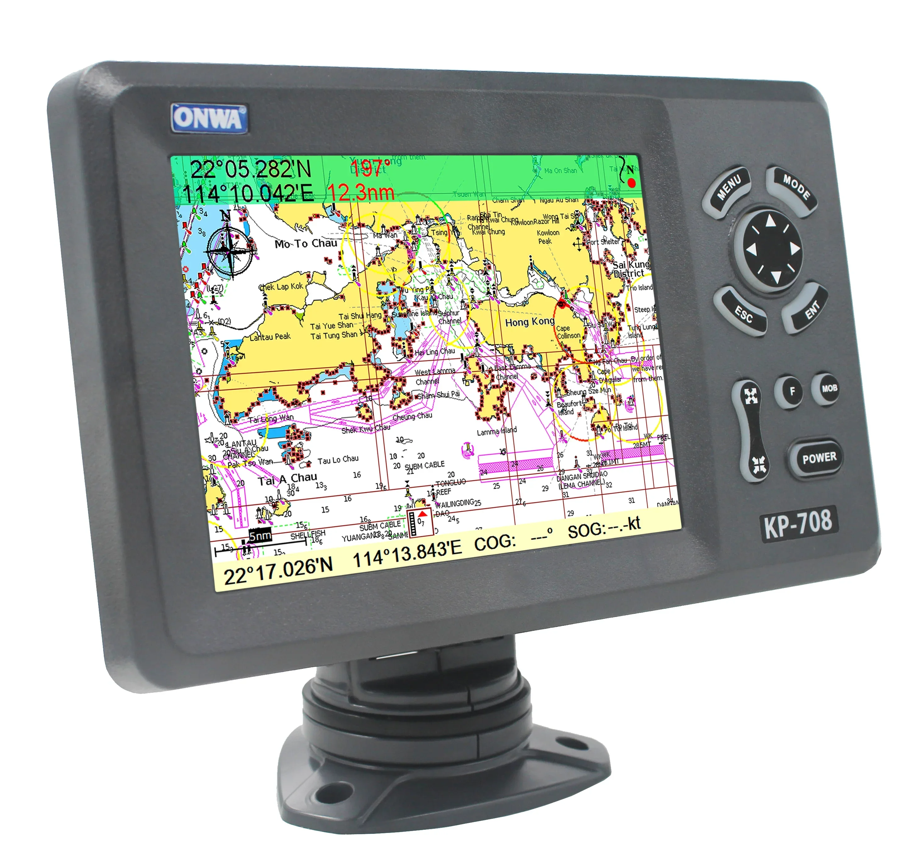 5 7 8 10 inch Portable marine GPS chart plotter navigator satellite AIS transponder receiver beacon electronic Internal Antenna