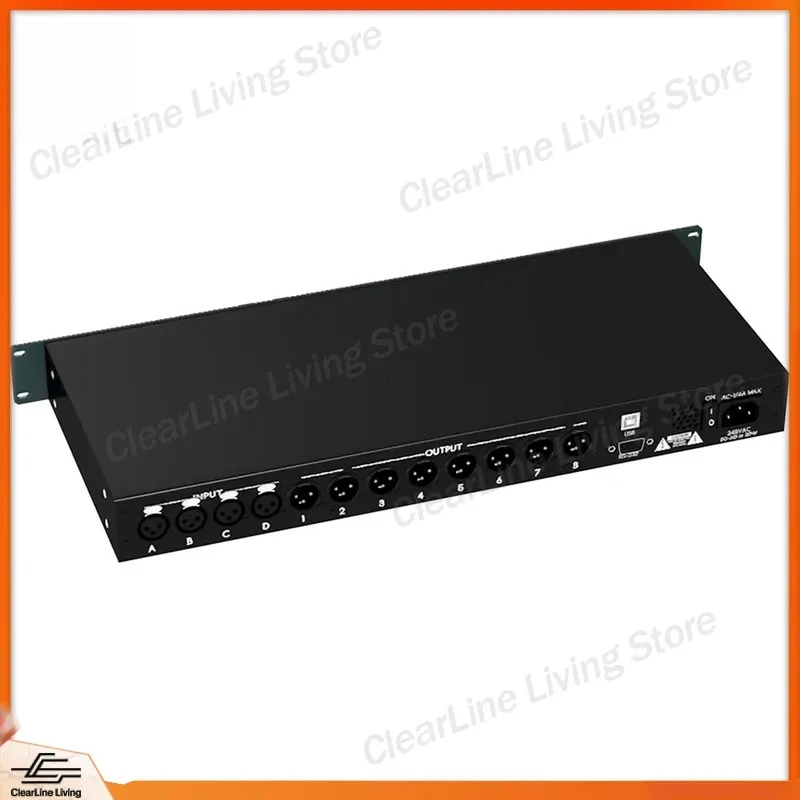 4 In 8 Out DSP Speaker Processor Digital Audio Management System Software Delay EQ Crossover Sound System For PA Stage