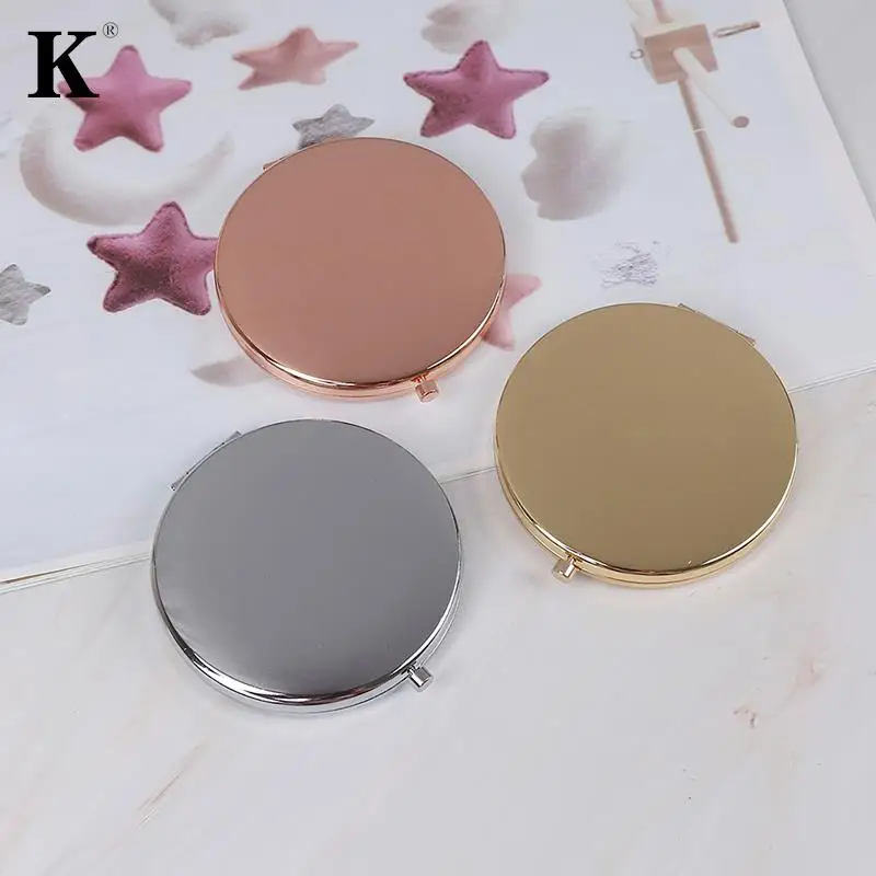 1PC Portable Double Side Folding Cosmetic Mirro Women Ladies Make Up Mirror Compact Pocket With Makeup Tool Nice Gift