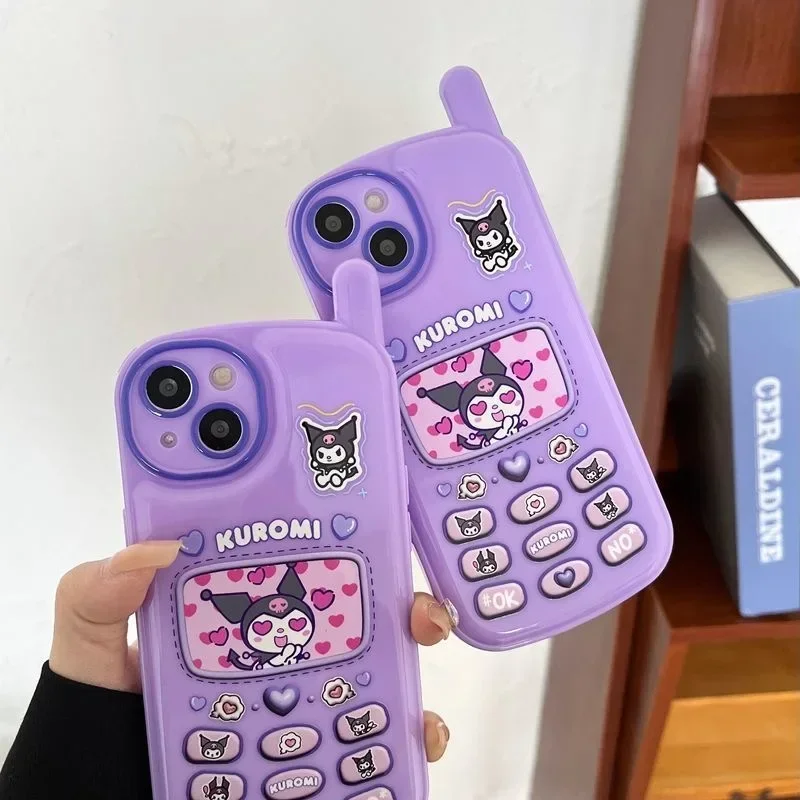 Cartoon Sanrios Kuromis Air Cushion Phone Cases For iPhone 15 14 13 12 11 Pro Max XR XS MAX X Y2k Girl Anti-drop Soft Cover
