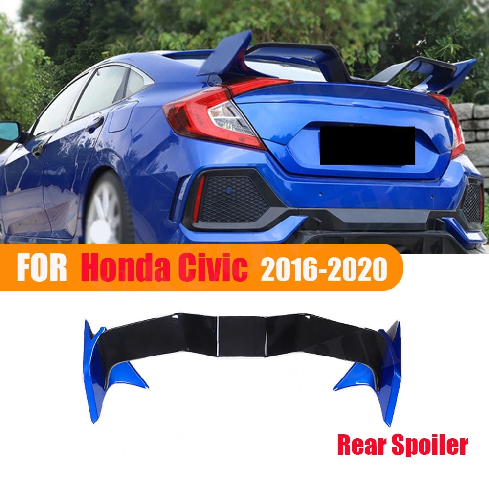

VACOMUL For Honda Civic 10th Generation 4-door Car Decor ABS Plastic Rear Roof Spoiler Wing Trunk Lip Boot Cover Car Styling