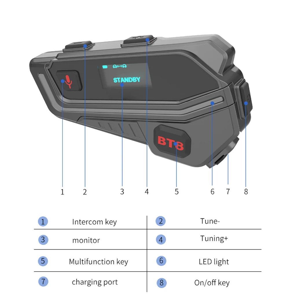 ABS Motorcycle Helmet Headset Headset Motorcycle Intercom Motorcycle Intercom Bluetooth Motorcycle