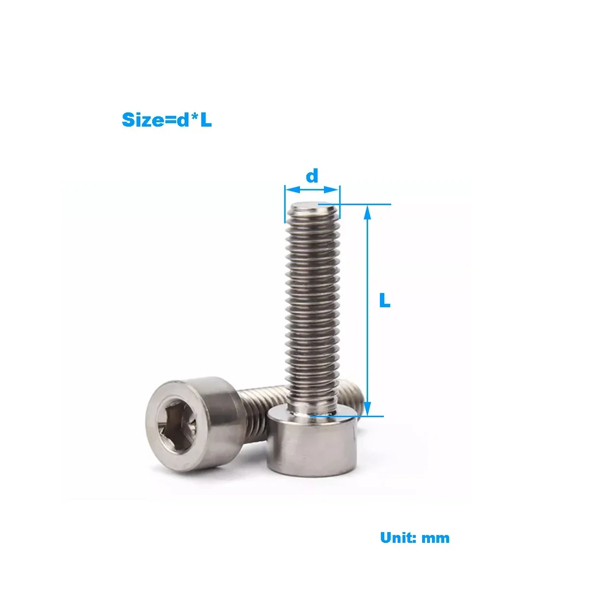 

Pure Titanium Screw / Cup Head Hexagonal Titanium Screw Bolt M3M4M5M6M8M10M12