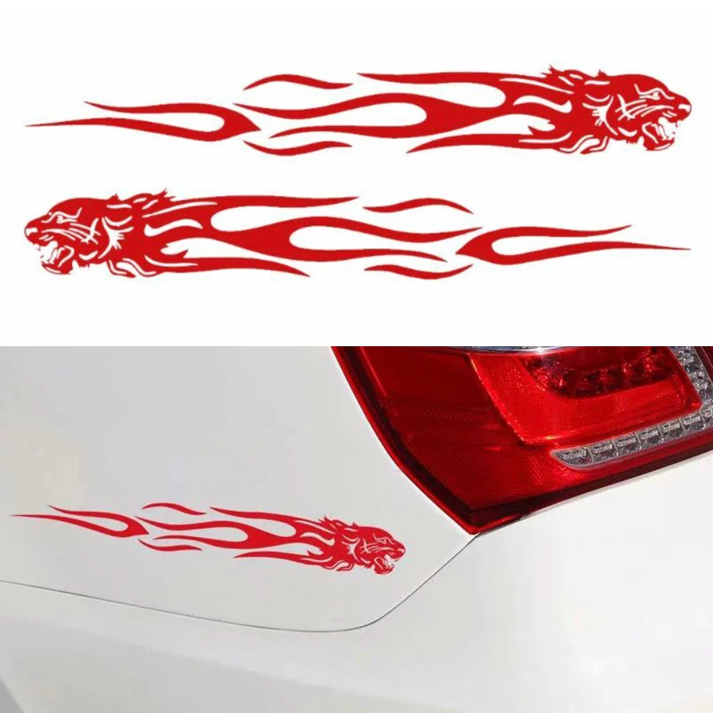 Brand New Durability High Quality Practical To Use Sticker Flame 2Pcs Generous Fashion PET Creative Decals Brand