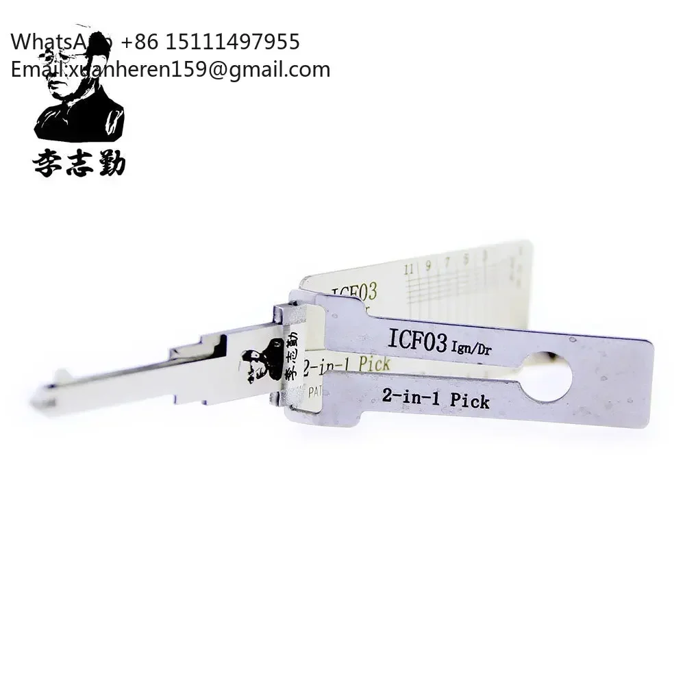 Lishi ICF03 2 in1 Locksmith Tool 2 in 1 Decoder and Pick for Ford Vehicles Vehicle Keys Tool