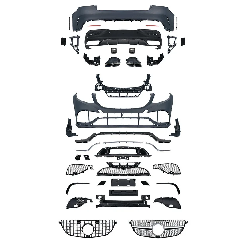 

Подходит для Mercedes-Benz GLE COUPE C292 to GLE63COUPE AMG, передняя и задняя планка в сборе, большой комплект объемного звучания