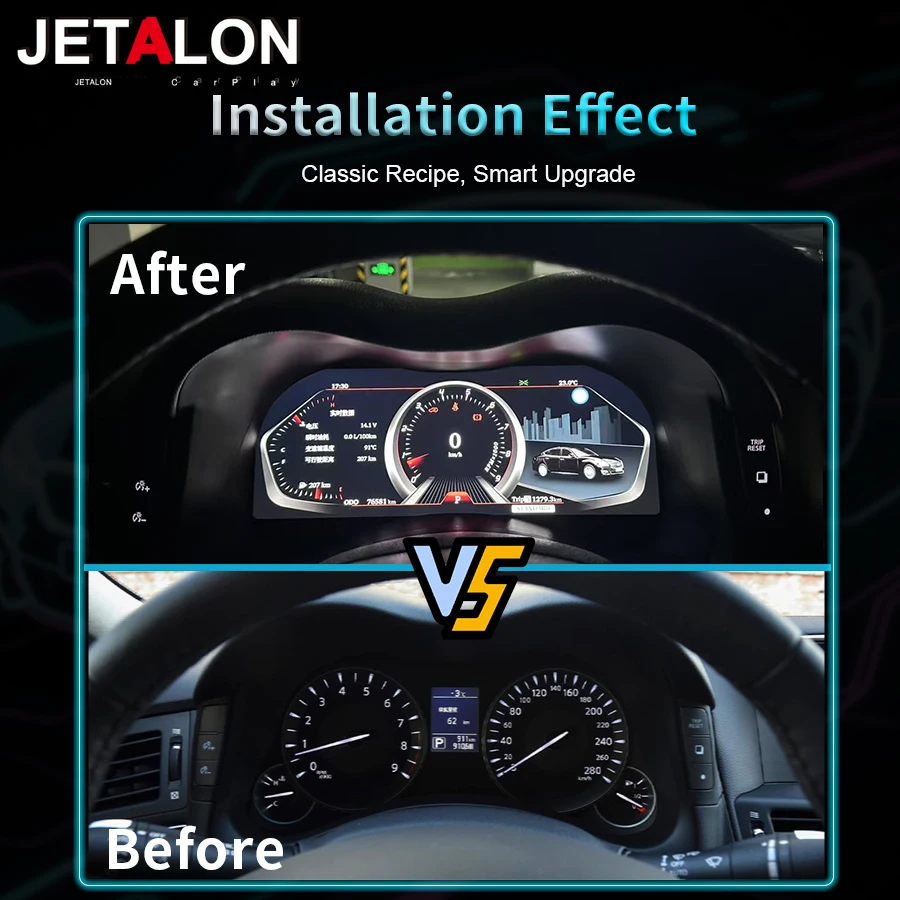 12.3inch Car Digital Instrument Cluster Fit For Infiniti Q70 2013-2020 Speedometer Dashboard Panel Virtual Cockpit LINUX Booster