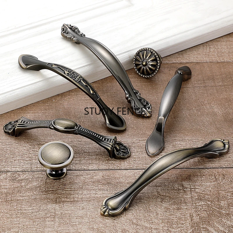 5pcs Chinese Antique Style Door Handle Bedside/Bookcase Door Handle Wine Cabinet Furniture Handle Including Installation Screws
