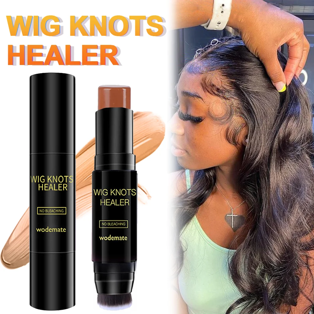 Wodemate Pruik Knopen Genezer Met Borstel Waterdichte Kant Tint Stok Draagbare Kant Verven Concealer Haar Kleur Stok Private Label