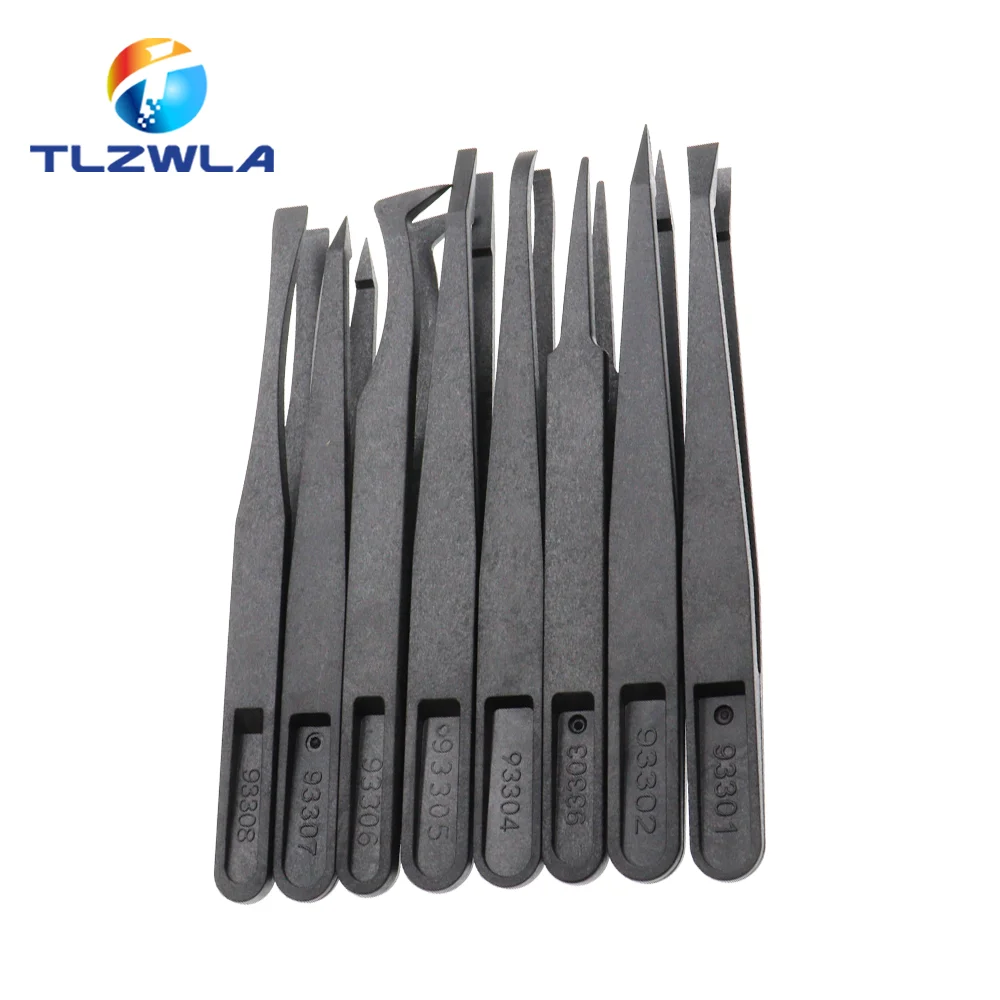 Anti-Static Tweezers 93301 93302 93303 93305 93306 93307 93308 Plastic Tweezer Heat Resistance Maintenance Tool