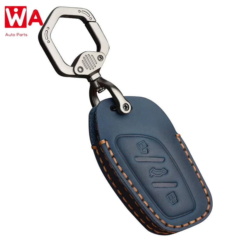 

Leather Car Remote Key Case Key Cover For MG MG6 ZS HS EV EZS EHS Mg3 Gs Mg7 GT 2015 2016 2017 2018 2019 2020