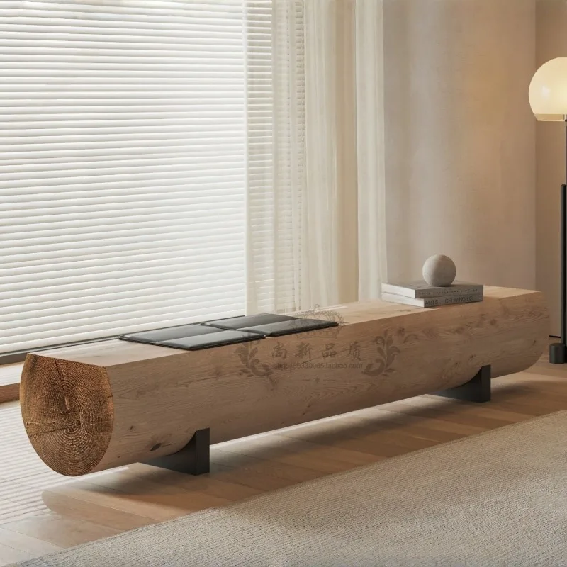 Medieval creative wooden sofa stool, waiting area resting bench