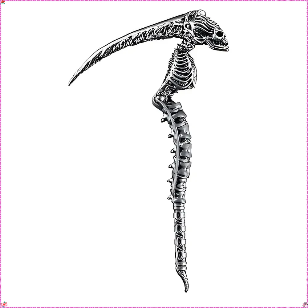 Scary Sin Scythe Skeleton Costume Set - Halloween Cosplay Party Full Kit for Adults Men Women