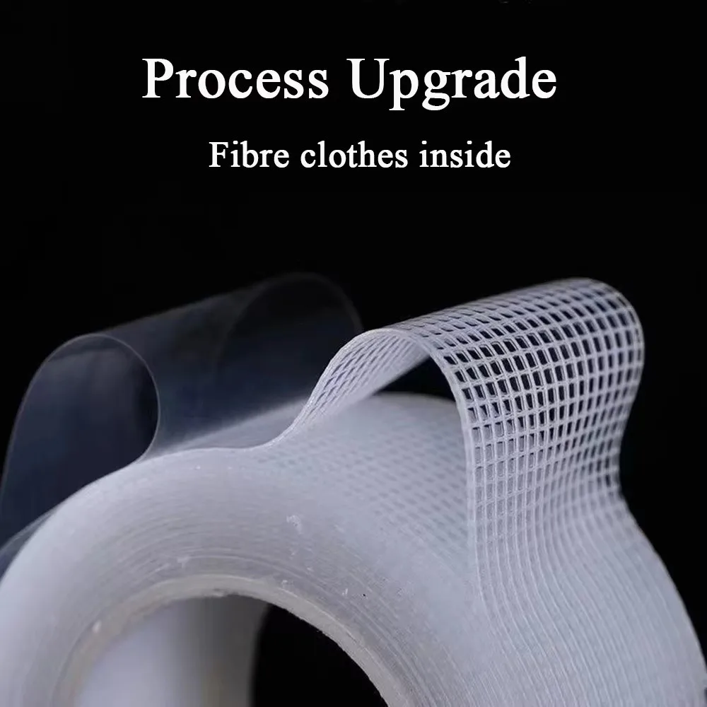 New 1/2mm Ultra-strong Double-sided Adhesive Removable Upgraded Clear Nano Tape Waterproof Reusabl Sticky Strip