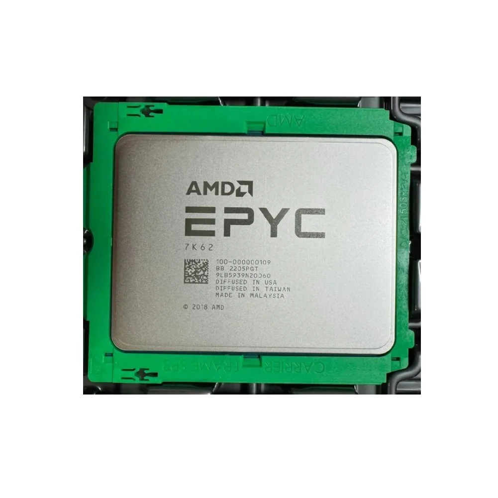 

Массовый процессор EPYC 7K62, 48 ядер, 96 потоков, базовые часы, 2,6 ГГц, до 3,3 ГГц, PCIE 4,0, 280 Вт, кэш L3, 192 МБ для сервера